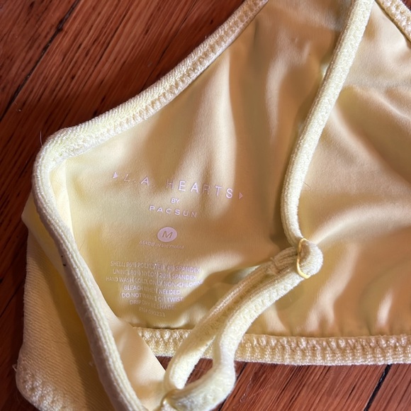 La Hearts Neon Yellow Two-Piece Bikini - Picture 6 of 6